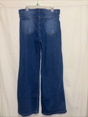 Curvola HelloBello High-Rise Wide Leg Women's Jeans Deep Blue Denim /New Size 32